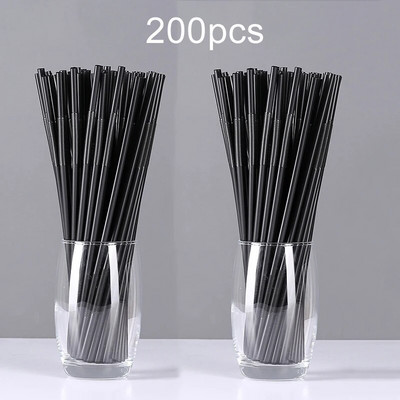 100/200 tk (1/2 pakk) 26 cm ühekordselt kasutatavad kunstikõrred toidukvaliteediga PP materjal Loominguline DIY kumera disainiga joogikõrs kaasaskantav TMZ