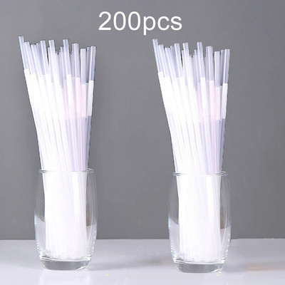 100/200 tk (1/2 pakk) 26 cm ühekordselt kasutatavad kunstikõrred toidukvaliteediga PP materjal Loominguline DIY kumera disainiga joogikõrs kaasaskantav TMZ