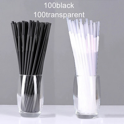 100/200 tk (1/2 pakk) 26 cm ühekordselt kasutatavad kunstikõrred toidukvaliteediga PP materjal Loominguline DIY kumera disainiga joogikõrs kaasaskantav TMZ