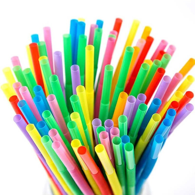 100/200 tk (1/2 pakk) 26 cm ühekordselt kasutatavad kunstikõrred toidukvaliteediga PP materjal Loominguline DIY kumera disainiga joogikõrs kaasaskantav TMZ