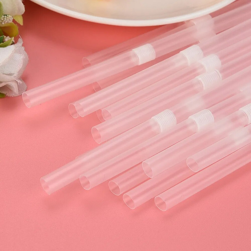 100-300 tk. Läbipaistvad joogikõrred Plastikust Rietjes kööginõude jaoks Baari peojookide kokteilijookide ühekordsed kõrred