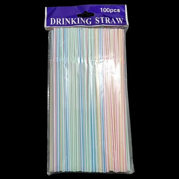 100 τμχ Πολύχρωμα πλαστικά μιας χρήσης κυρτά καλαμάκια ποτού Μπαρ πάρτι γενεθλίων γάμου ποτό πλαστικά καλαμάκια φυσαλίδες τσαγιού καλαμάκι