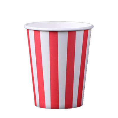 Dryžuoti puodeliai Gimtadienio papuošimai vakarėliui Vienkartiniai stalo reikmenys Popierinės servetėlės Puodeliai Lėkštės Staltiesės Vakarėlio reikmenys