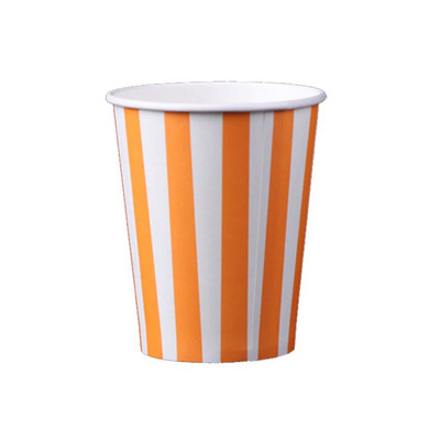 Dryžuoti puodeliai Gimtadienio papuošimai vakarėliui Vienkartiniai stalo reikmenys Popierinės servetėlės Puodeliai Lėkštės Staltiesės Vakarėlio reikmenys