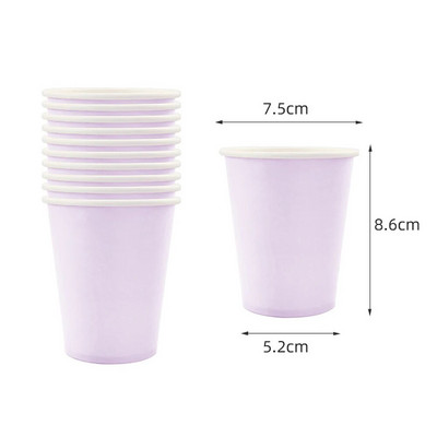 Papirnate čaše 250 ml Obiteljske potrepštine za zabave Dekoracije za dječje rođendane Potrepštine za dječje zabave Šalice Jednokratni setovi posuđa Šalice