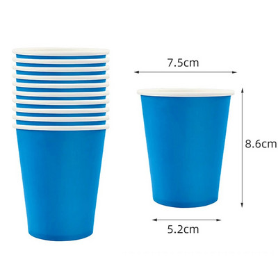 Papirnate čaše 250 ml Obiteljske potrepštine za zabave Dekoracije za dječje rođendane Potrepštine za dječje zabave Šalice Jednokratni setovi posuđa Šalice