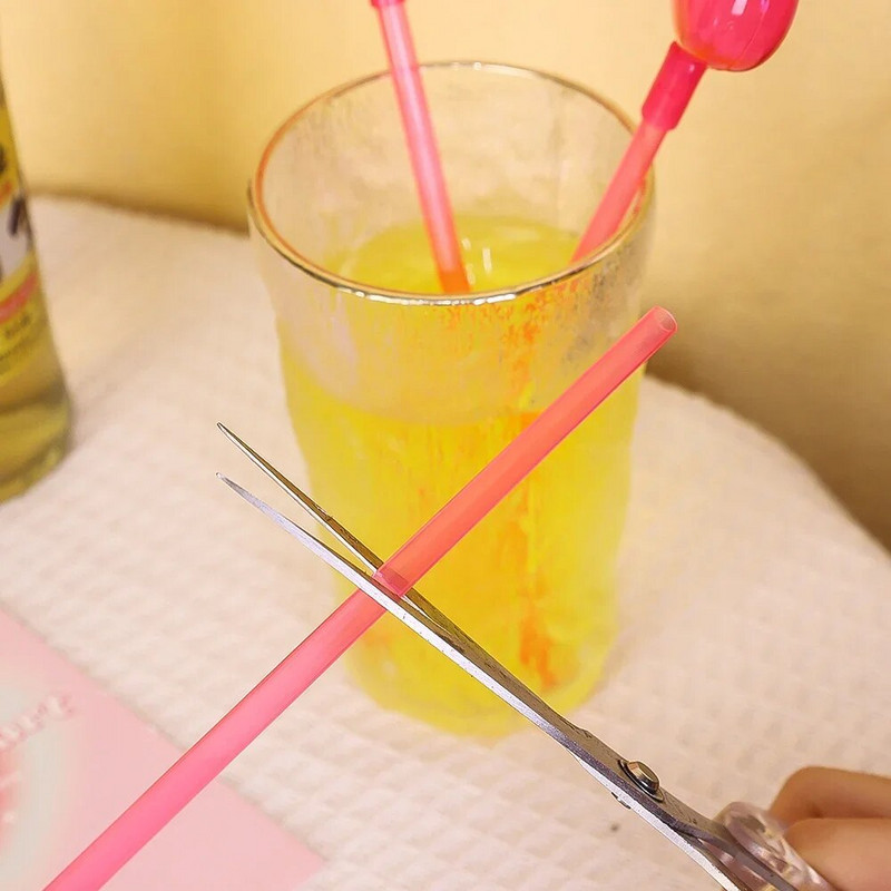 1/5 tk romantiline armastussüda, topeltkõrs, unikaalne painduv joogitoru ühekordselt kasutatav kokteil puuviljamahla õled peo baari tarvikud