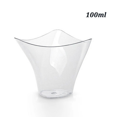 60/100 ml jednokratna plastična desertna čaša prozirna voćna sladoledna pjena smoothie puding čaša za kućnu rođendansku zabavu isporučuje se