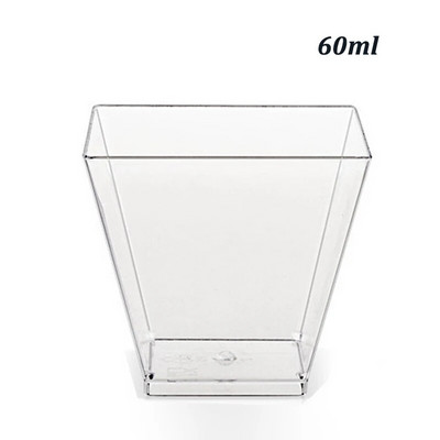 60/100 ml jednokratna plastična desertna čaša prozirna voćna sladoledna pjena smoothie puding čaša za kućnu rođendansku zabavu isporučuje se