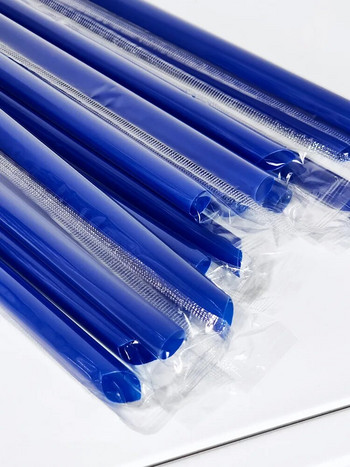 100 τεμ./συσκευασία Pure Blue μίας χρήσης Drinking Straw Bubble Tea Straw Πλαστικό άχυρο πόσιμο