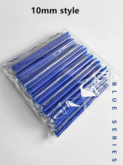 100 kom/pak. Pure Blue jednokratna slamka za piće s mjehurićima za čaj, plastična slamka za piće