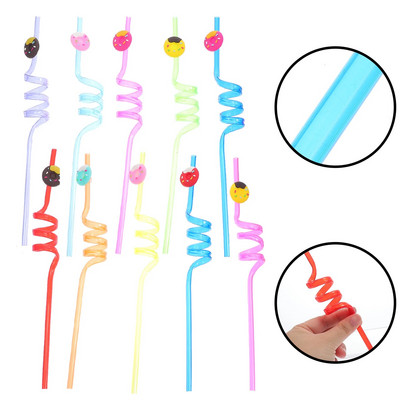 Loomingulised kõrred Spiraalikujulised kõrred Multifilmid Laste õled peotarbed PVC spiraalsed peokunsti õled