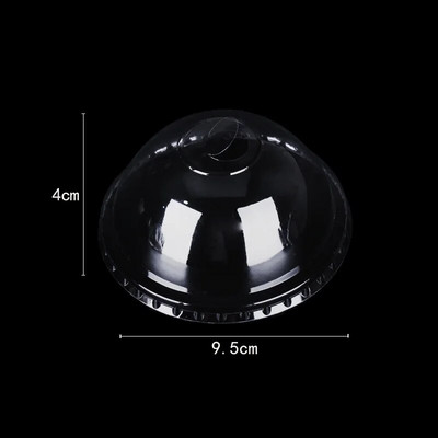 50 buc cești noi de unică folosință din plastic transparent, ceai cu lapte, cești pentru băuturi cu capace pentru picnic în aer liber pentru ziua de naștere.