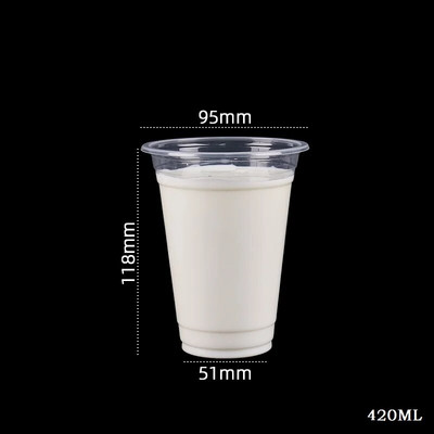 50 buc cești noi de unică folosință din plastic transparent, ceai cu lapte, cești pentru băuturi cu capace pentru picnic în aer liber pentru ziua de naștere.