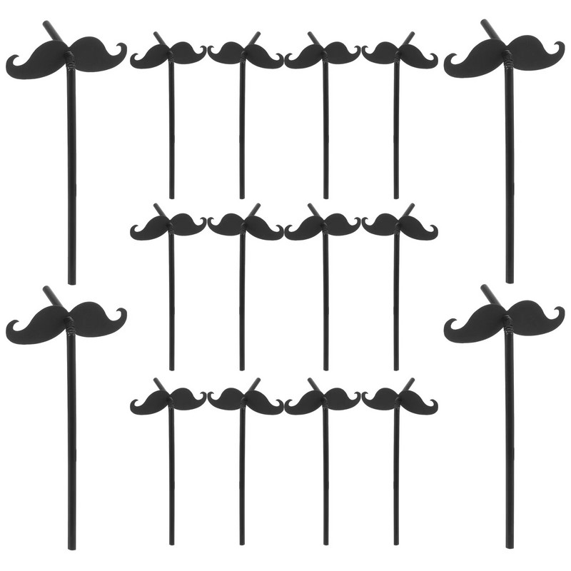 20 tk Ornament õled vuntsid õled joogid festivali jook kaunistus rekvisiit peo joogipaber