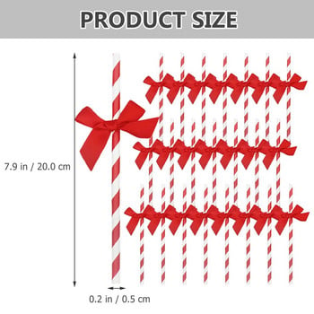 60 бр. Хартиени сламки Сламки с лъкове Творчески декорации за торта за рожден ден Фестивални парти консумативи