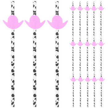 30 бр. Кравешки сламки Декоративни хартиени сламки за пиене Парти хартиени сламки за напитки