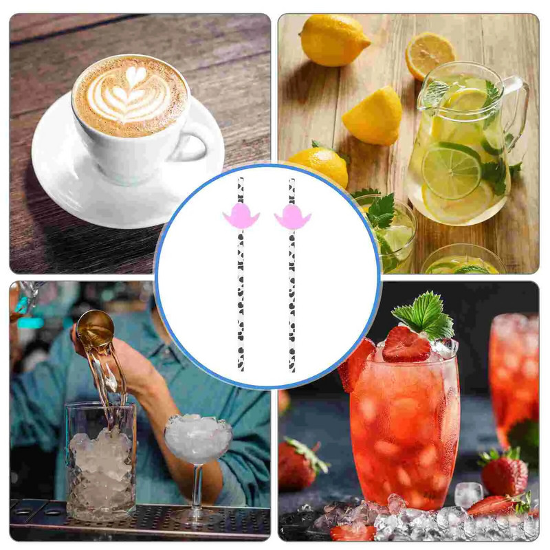 30 komada slamki od kravljeg papira, ukrasnih slamki za piće, papirnatih slamki za piće