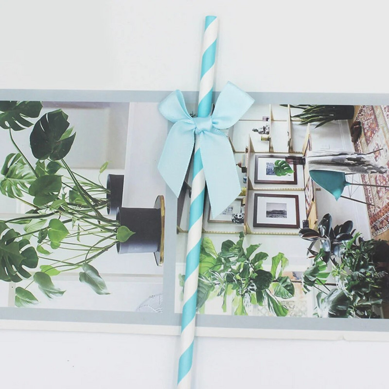 60τμχ Καλαμάκια Ποτού Παπιγιόν Καλαμάκια Διακοσμητικά Καλαμάκια Ποτού Προμήθειες γενεθλίων