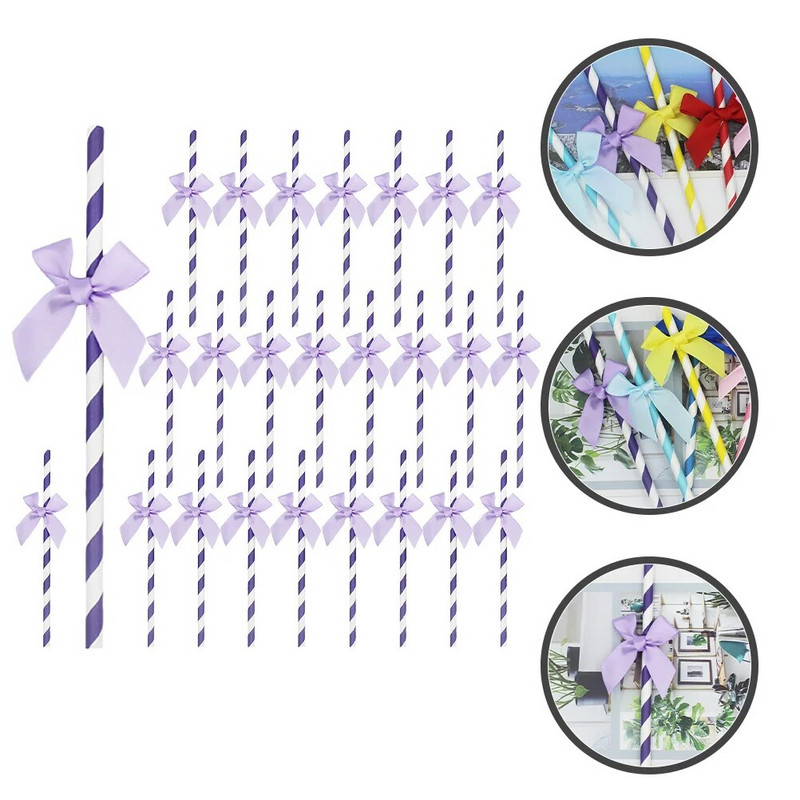 60τμχ Καλαμάκια Ποτού Παπιγιόν Καλαμάκια Διακοσμητικά Καλαμάκια Ποτού Προμήθειες γενεθλίων