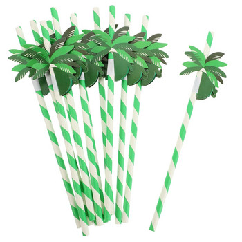 50 бр. Тропически хавайски сламки Коктейли Кокосово дърво Сламки за пиене Летни партита на плажа