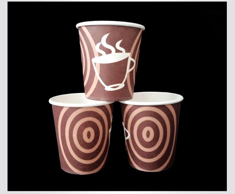 100 tk/pakk 6 untsi 150 ml ühekordselt kasutatav pabertass Kontori kohvitass pabertops kuumade jookide peotarvete jaoks