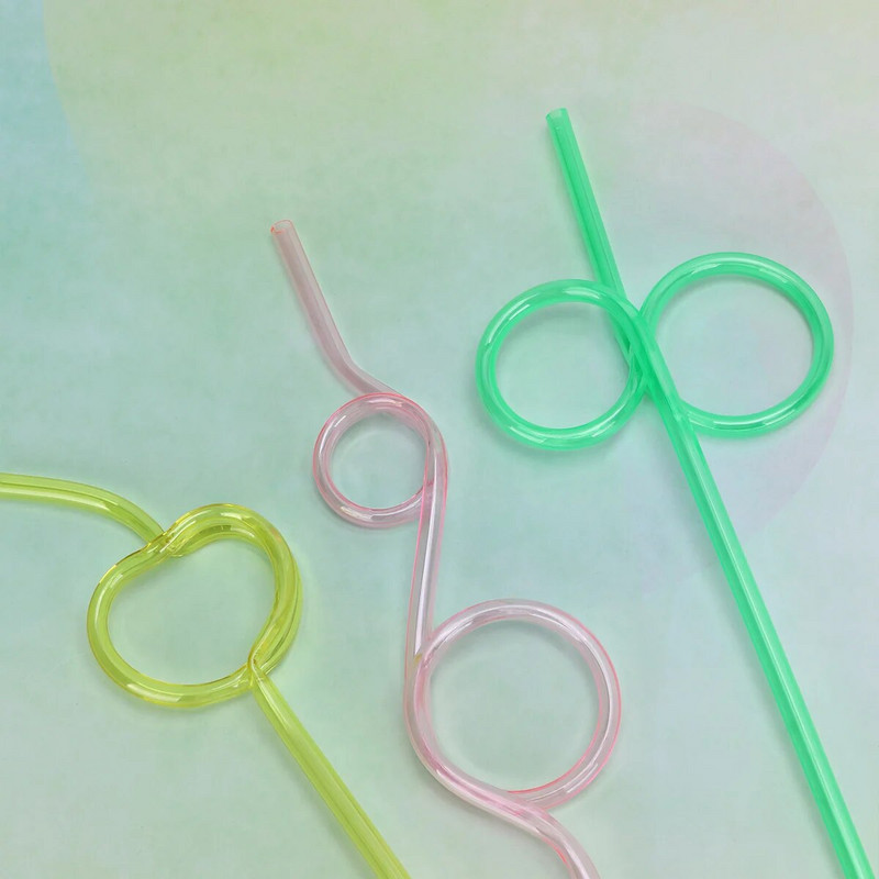 25 τμχ Twists Straws Crazy Loop Straws Καλαμάκια Πολύχρωμα καλαμάκια ποτού Μπομπονιέρα για πάρτι Προμήθειες για φεστιβάλ γάμου γενεθλίων
