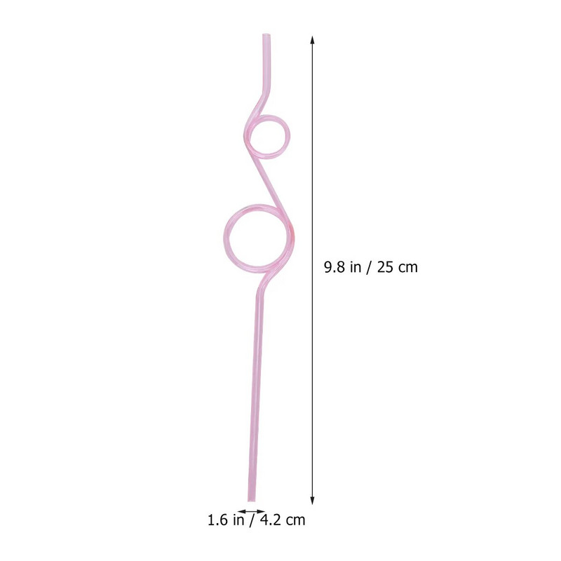 25 τμχ Twists Straws Crazy Loop Straws Καλαμάκια Πολύχρωμα καλαμάκια ποτού Μπομπονιέρα για πάρτι Προμήθειες για φεστιβάλ γάμου γενεθλίων
