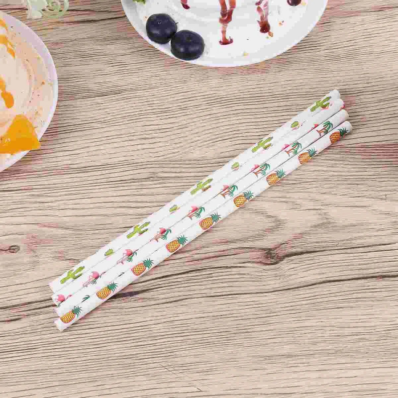 125 tk paber，// puu/ananassi Hawaii troopilise peo paberikõrred (4 värvi)