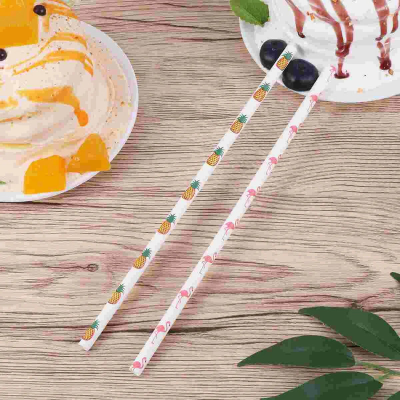 125 tk paber，// puu/ananassi Hawaii troopilise peo paberikõrred (4 värvi)