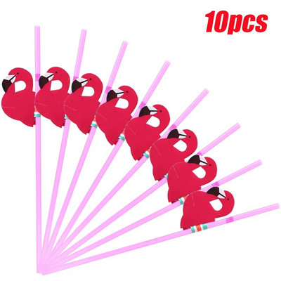 10/20 TK PVC Flamingokõrred Ühekordsed kokteilid Joogikõrred Sünnipäeva pulmapeokaunistus Suvised basseini rannatarbed