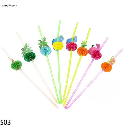 25 tk Flamingo kookospähklipuu joogikõrred Hawaii ranna sünnipäevapeo sisustus Suvine basseini pulmapeo baari joogitarvikud