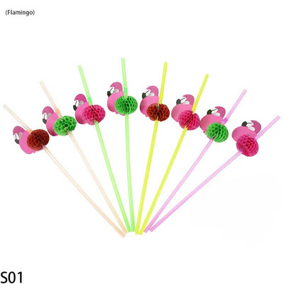 25 tk Flamingo kookospähklipuu joogikõrred Hawaii ranna sünnipäevapeo sisustus Suvine basseini pulmapeo baari joogitarvikud