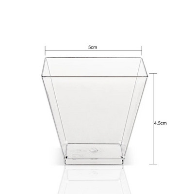 Ühekordselt kasutatav plastikust vahutops, redelikujuline tass, pudingi tass magustoidu koogi tass Eelroa tarretis jogurti vahu magustoidu küpsetustass