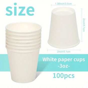 50/100 БР. Малки хартиени чаши за еднократна употреба Супермаркет Дегустация Парти Еднократни мини чаши за вода за баня за ресторанти/кафенета