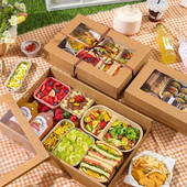 „Kraft Picnic Box“ vienkartinė priešpiečių dėžutė lauko vaisiams „Bento Sushi“ „Netflix“ pakavimo pietų dėžutės Maisto konteinerio vienkartinė keksiukų dėžutė