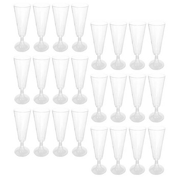 40 τμχ Κρυστάλλινα ποτήρια Κύπελλα φλάουτου Κύπελλο επιδόρπιου σαμπάνιας Κύπελλο ποτών Κόκκινα ποτήρια Πλαστικά ποτήρια κοκτέιλ πάρτι Κύπελλα για πάρτι