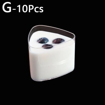 10kom plastičnih mini šalica za desert Višekratne pjene od jogurta Kvadratne posude za desertne čašice Vjenčanje Božićni pribor