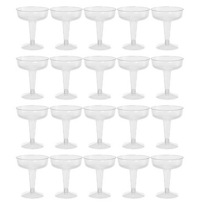 Uued plastist ühekordselt kasutatavad šampanjaflöödid – 20 tk läbipaistvast plastikust šampanjaklaasid pidude jaoks läbipaistvast plasttopsist