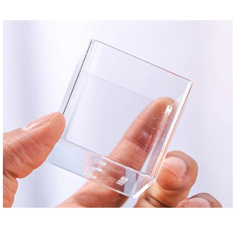 5/10/20 tk 60 ml plastikust jõuluväljaku magustoidutopsid Plastikust jogurtivahud magustoidu koogitops Jõulupeo tarvikud