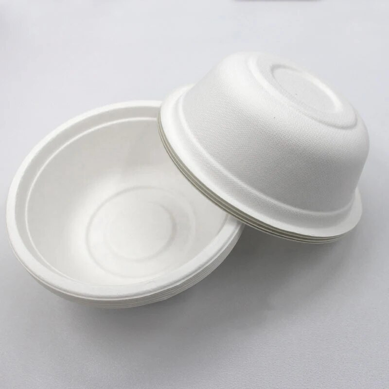 10 buc boluri de unică folosință din hârtie verde, ecologice, veselă rezistentă la apă 10 bucăți accesorii de bucătărie, boluri din hârtie verde PAK5