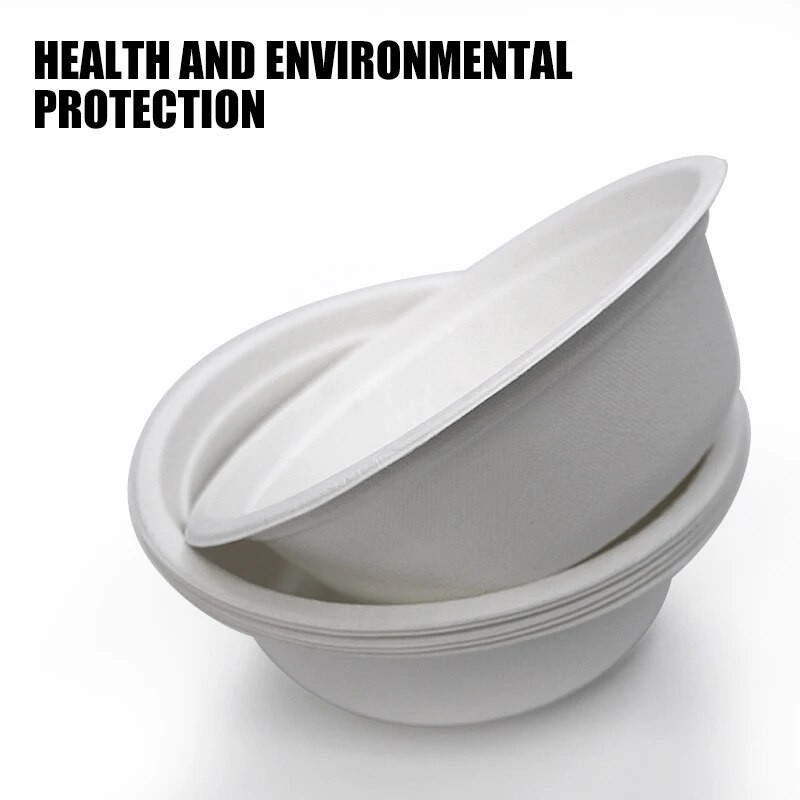 10 buc boluri de unică folosință din hârtie verde, ecologice, veselă rezistentă la apă 10 bucăți accesorii de bucătărie, boluri din hârtie verde PAK5