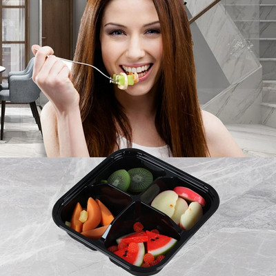 Vienreizējās lietošanas plastmasas kastīte pārtikas iepakojuma kastēm ar vāku pārnēsājama augļu kastīte, režģis līdzņemšanai paredzēti pārtikas trauki desertiem