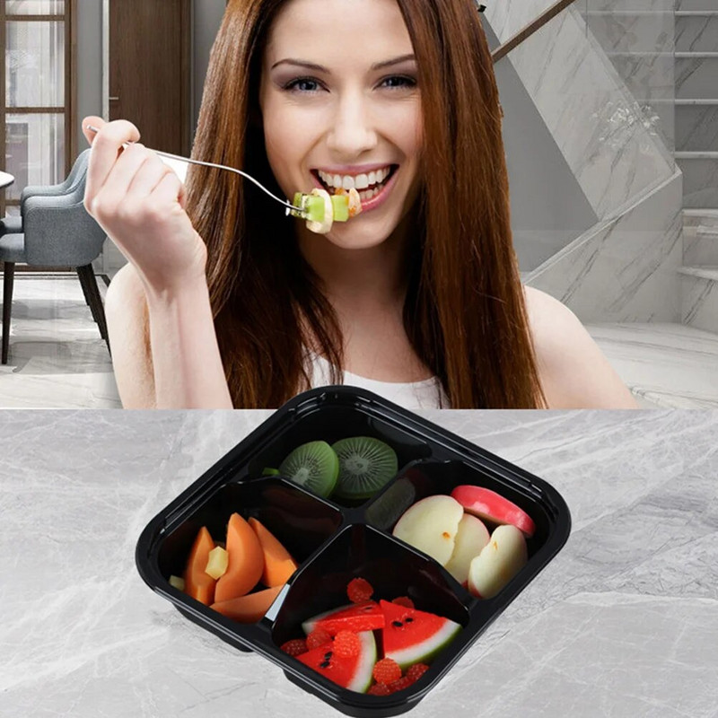 Vienreizējās lietošanas plastmasas kastīte pārtikas iepakojuma kastēm ar vāku pārnēsājama augļu kastīte, režģis līdzņemšanai paredzēti pārtikas trauki desertiem