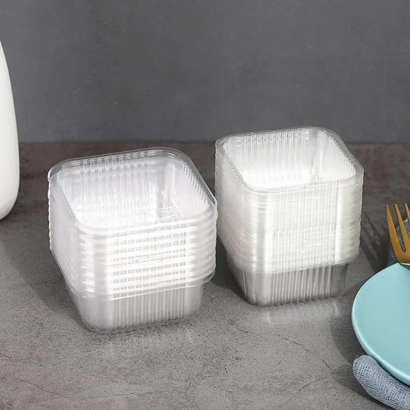 Pyrago plastikinis vienkartinis individualus Mooncake dėklo putėsių konteinerio pakuotės dėžutės torto laikiklis