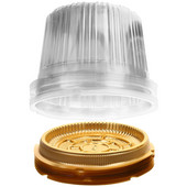 20 db műanyag tortatartó tetővel, kerek, átlátszó tortahordozó tartó