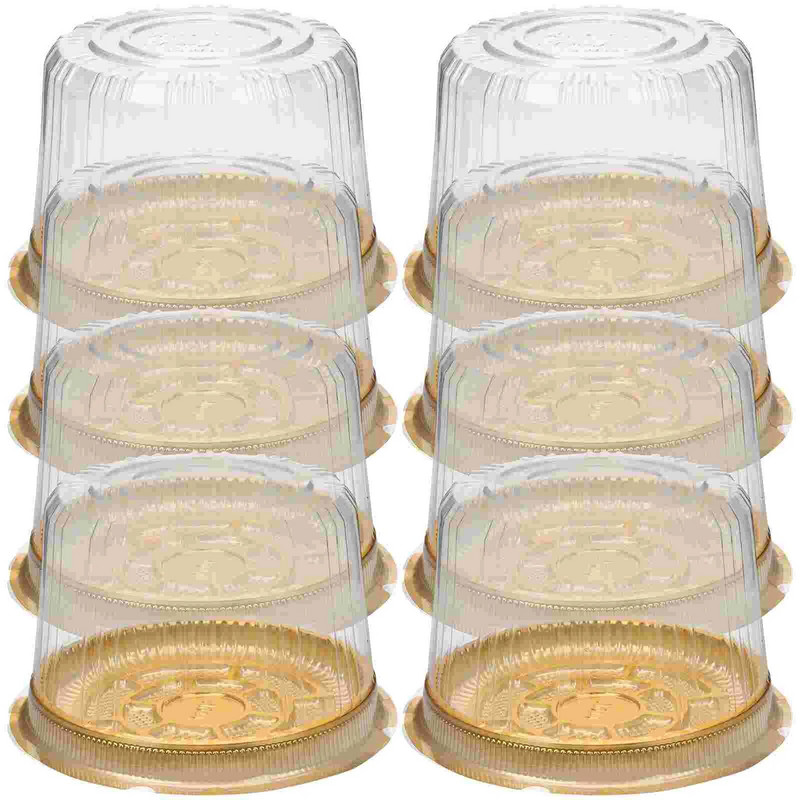 20 db műanyag tortatartó tetővel, kerek, átlátszó tortahordozó tartó