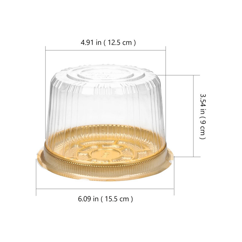 20 db műanyag tortatartó tetővel, kerek, átlátszó tortahordozó tartó