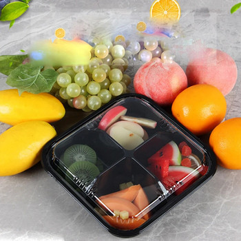 Πλαστικό κουτί μιας χρήσης Κουτιά συσκευασίας τροφίμων με κάλυμμα Φορητή θήκη φρούτων με πλέγμα σε πακέτο Δοχεία τροφίμων για επιδόρπια