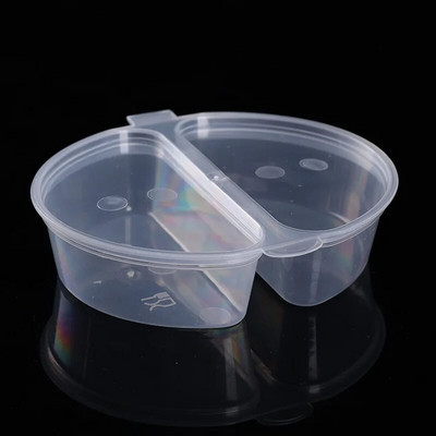 1/5 vnt. vienkartinio padažo sandarinimo dėžutė Mini skaidri plastikinė sandari dėžutė padažo prieskonių laikymo talpyklos dėžutė su dangčiais Virtuvės įrankiai